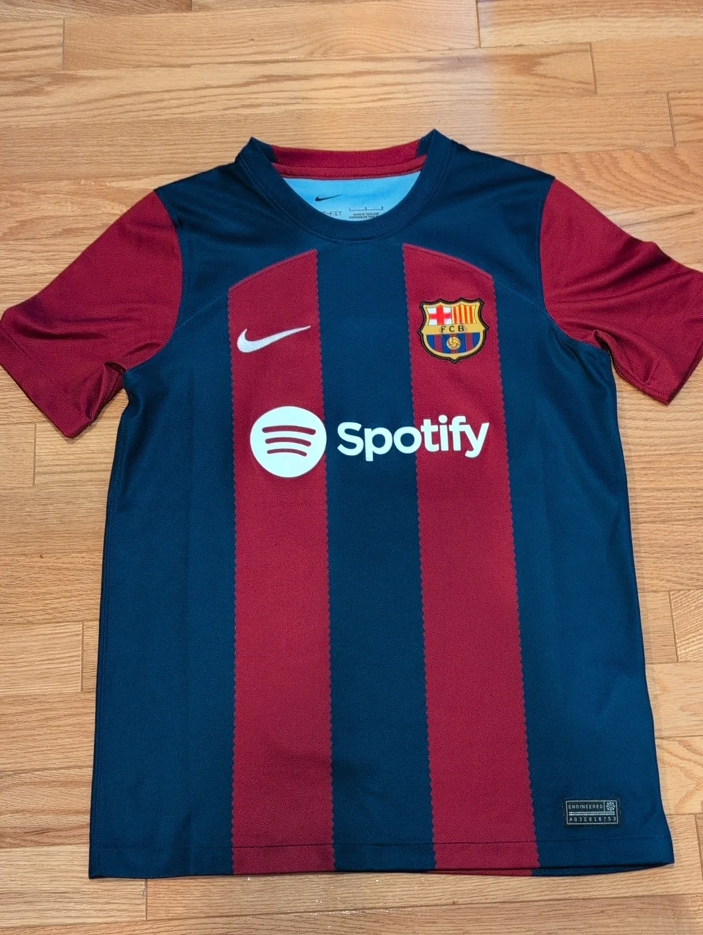 Like New Gavi FC Barcelona Soccer Jersey Youth Large